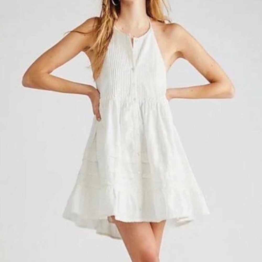 FREE PEOPLE NWT White Halter Dress